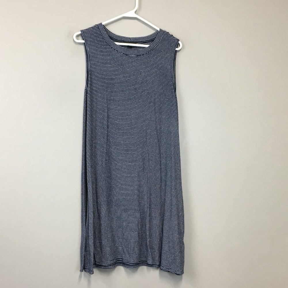 AB Studio Navy & White Stripe Sleeveless Dress